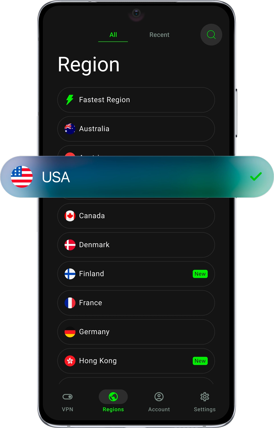 choose connection server
