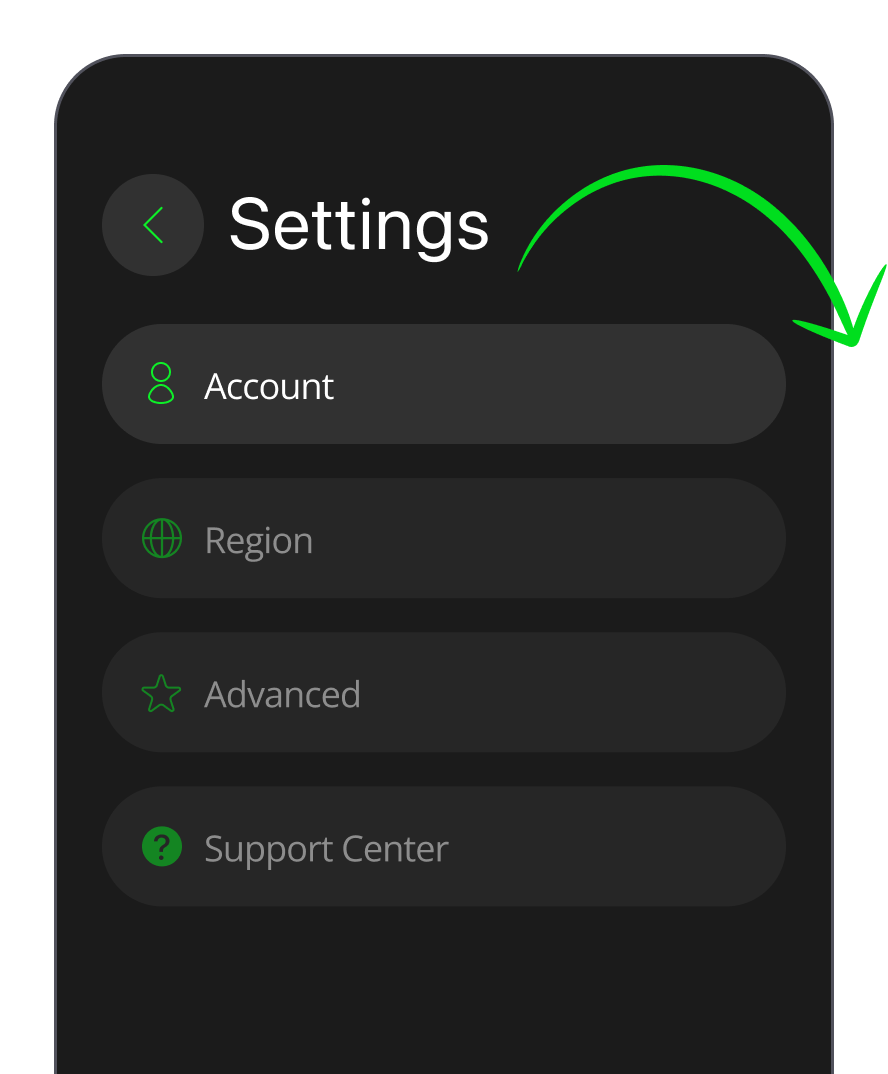 go to settings