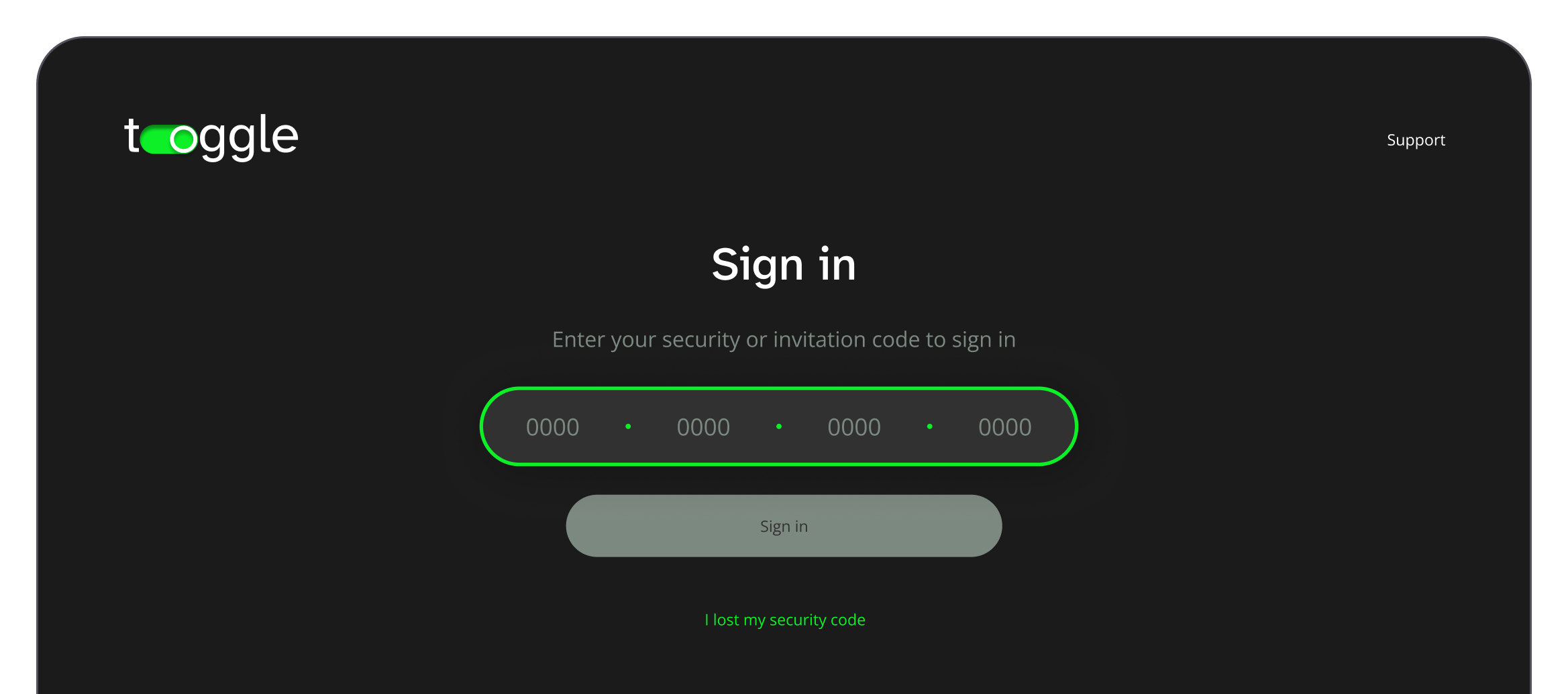 log in to your account on the website