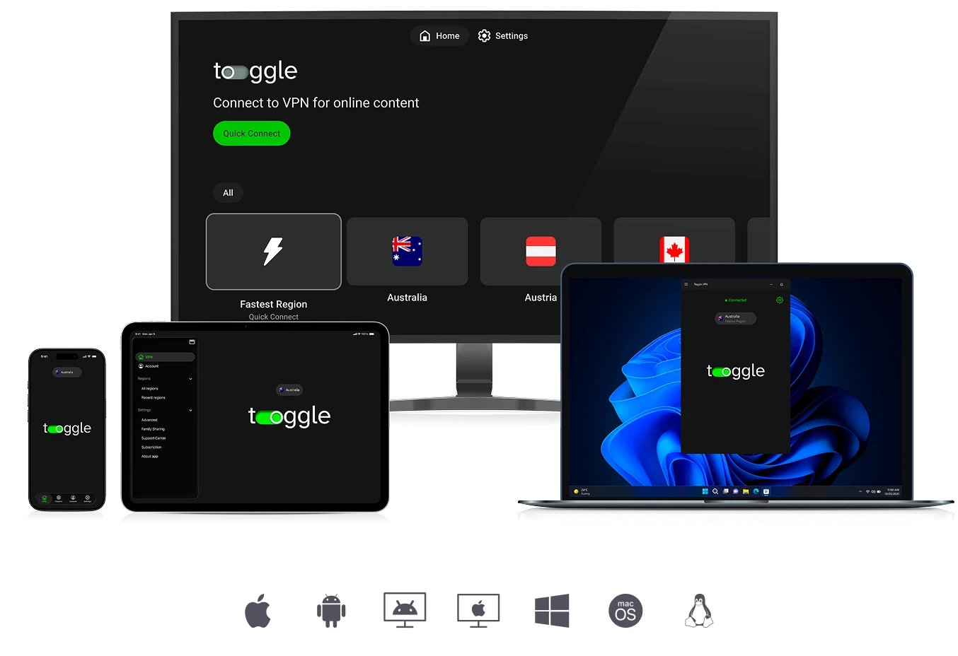 Installing Toggle VPN on different devices