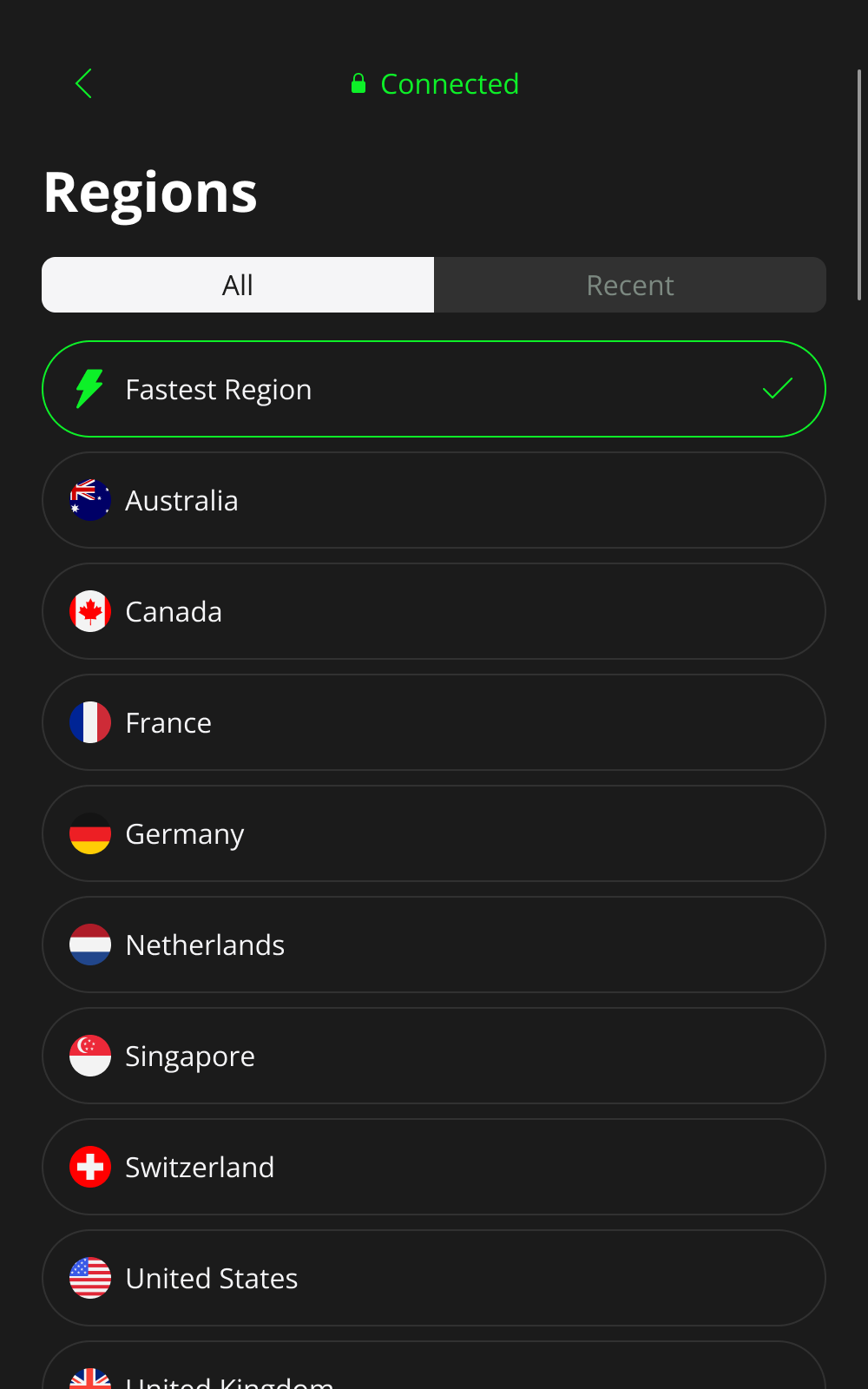server location change